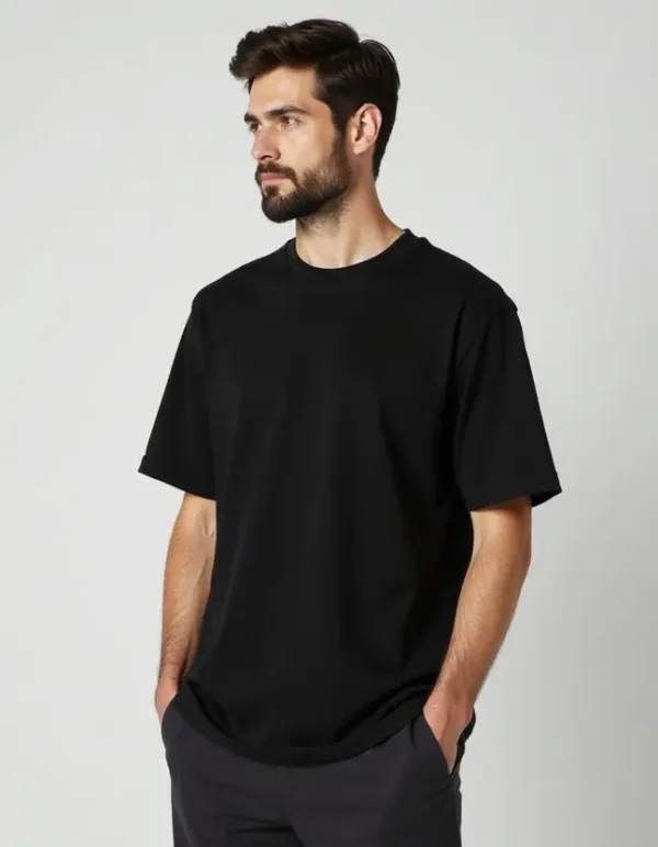Men Self Design Polo Neck Polycotton Dark Blue T-Shirt